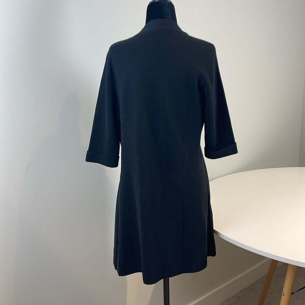 Eileen Fisher black silk blend open cardigan size extra small - Picture 3 of 10